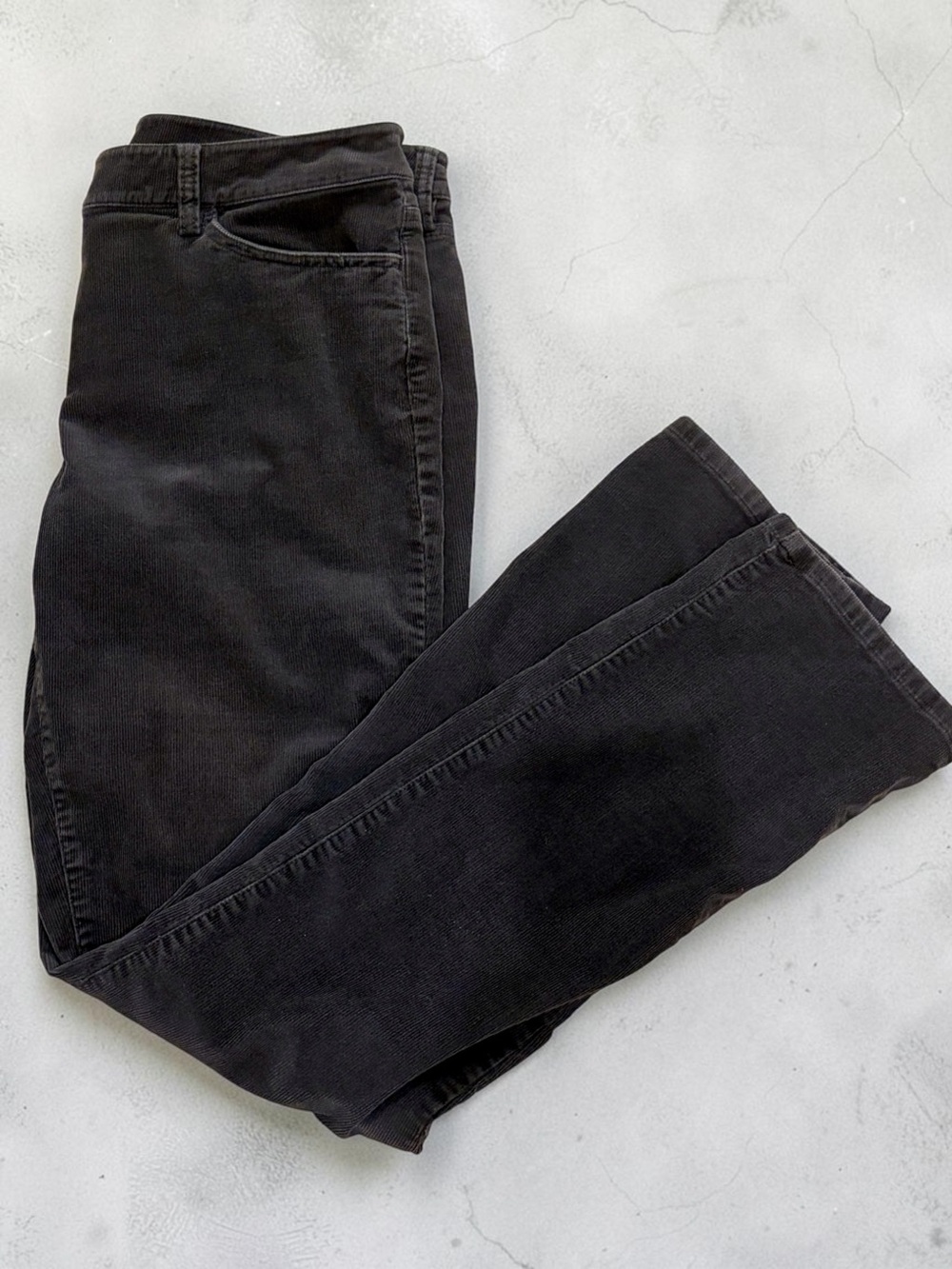 Eileen Fisher Gray Corduroy Straight-Leg Jeans Size 8